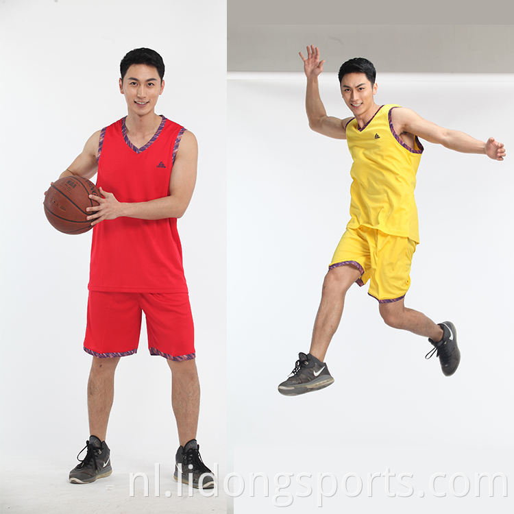 Groothandel middelbare school basketbal uniform set basketbal jerseys college basketbal uniform